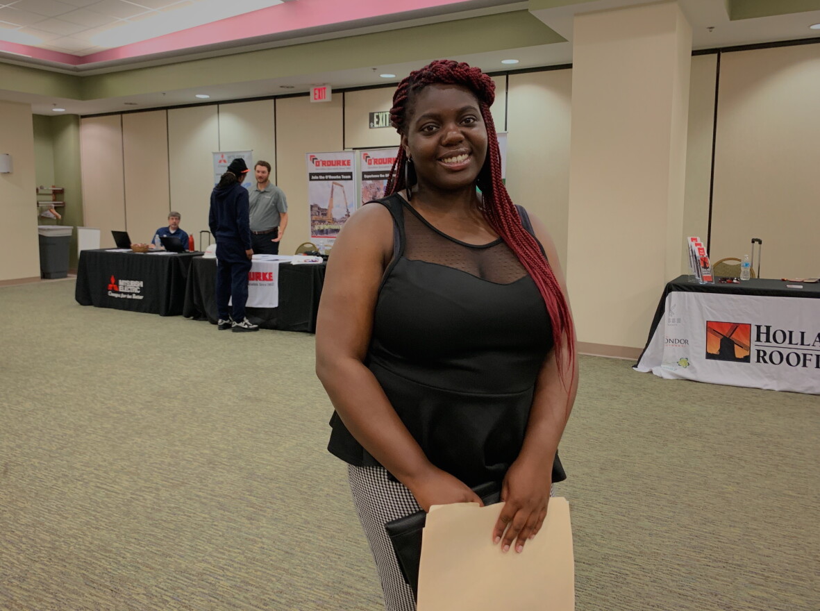 Justice Thompkins goes to construction job fair for fresh start.